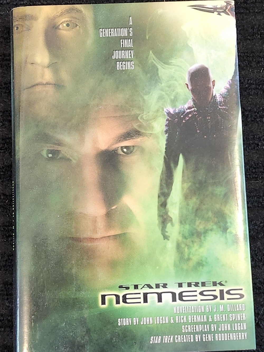 Star Trek Nemesis Hardcover Novel - Green Sci‑Fi Cover